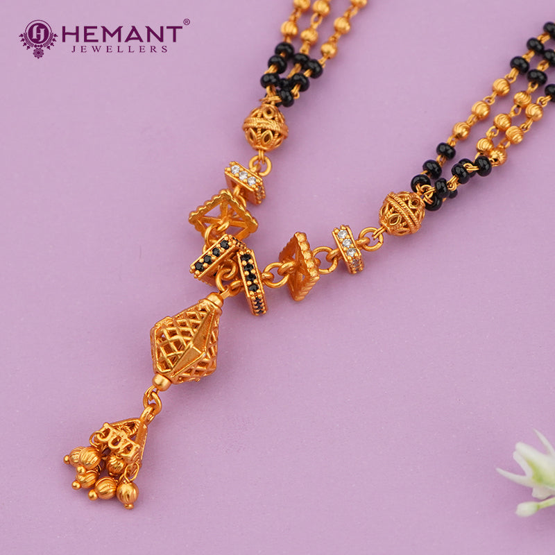 Antique Finish Designer Mangalsutra with Multi-Strand Beads 4301