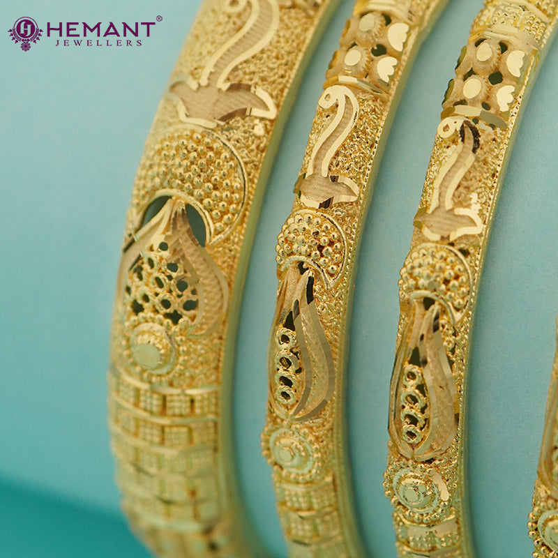 1 Gram Gold 6pc. Bangle Set (Bilwar Patli set) with delicate craftmanship– 4392-4394