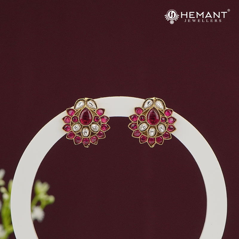 Multi-Stone Floral Stud Earrings – 4510-13