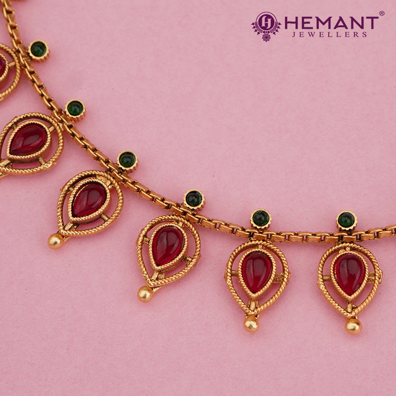 Teardrop Stone Designer Necklace Set 4546-49