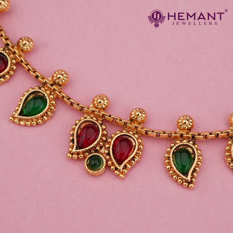 Teardrop Stone Designer Necklace Set 4550-53