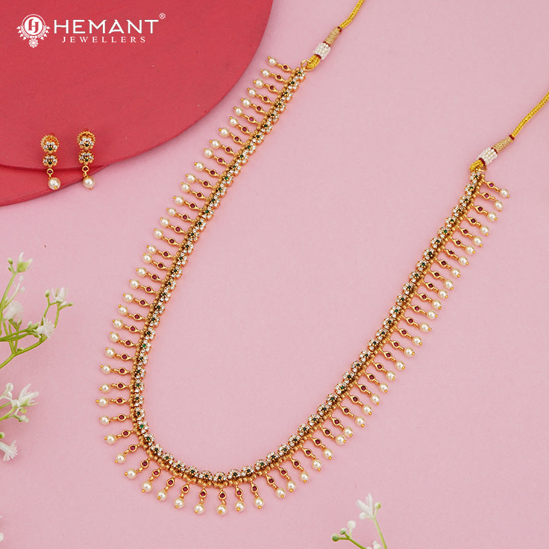 Antique Long Necklace Set – 4656
