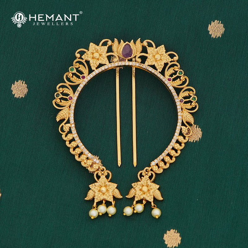 Antique Hair Brooch/Hair Pin/Ambada 4685