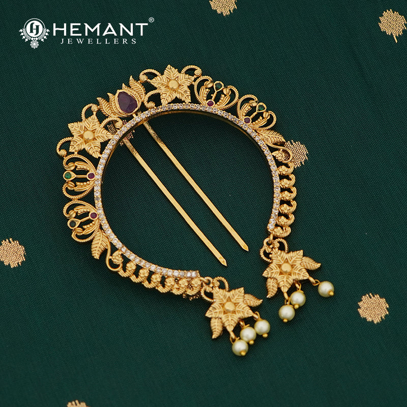 Antique Hair Brooch/Hair Pin/Ambada 4685