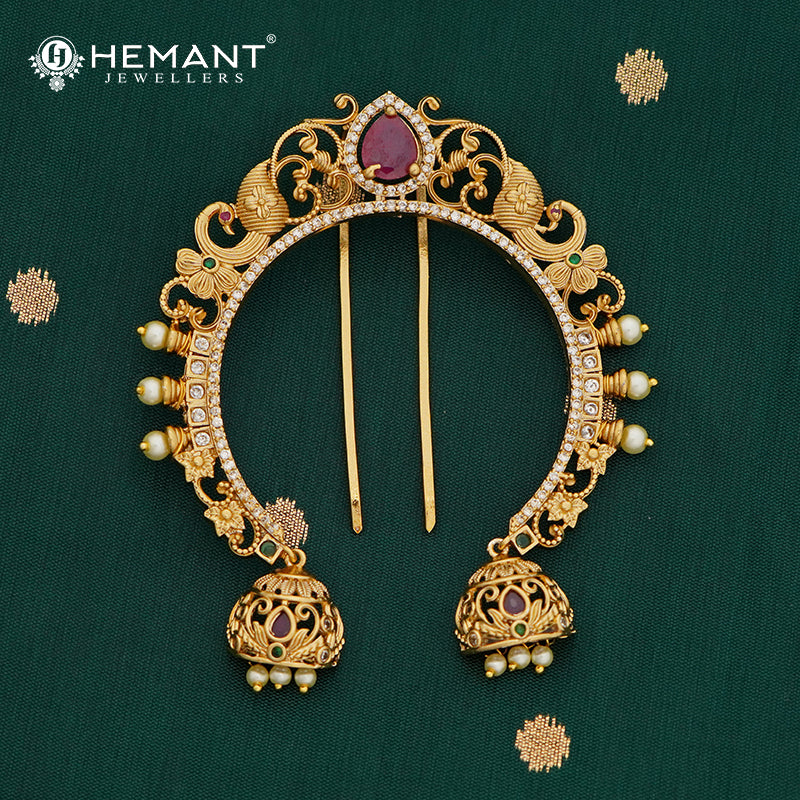 Antique Hair Brooch/Hair Pin/Ambada 4688