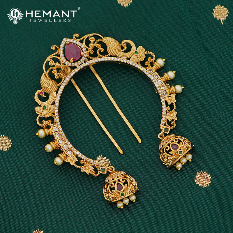 Antique Hair Brooch/Hair Pin/Ambada 4688
