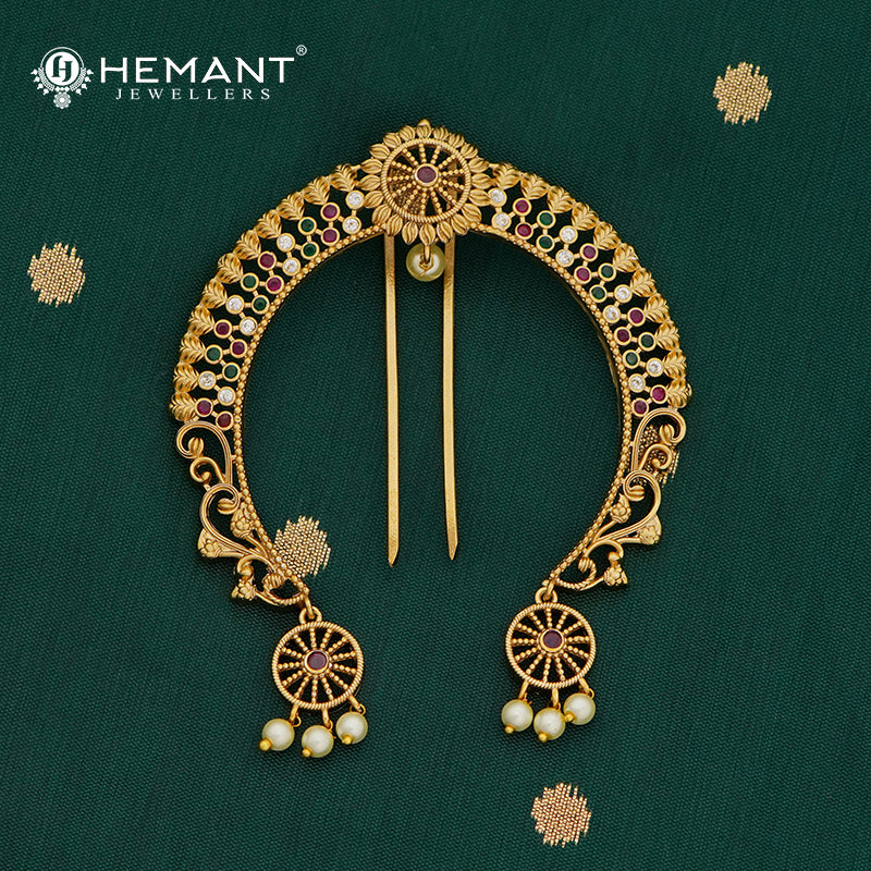 Antique Hair Brooch/Hair Pin/Ambada 4689