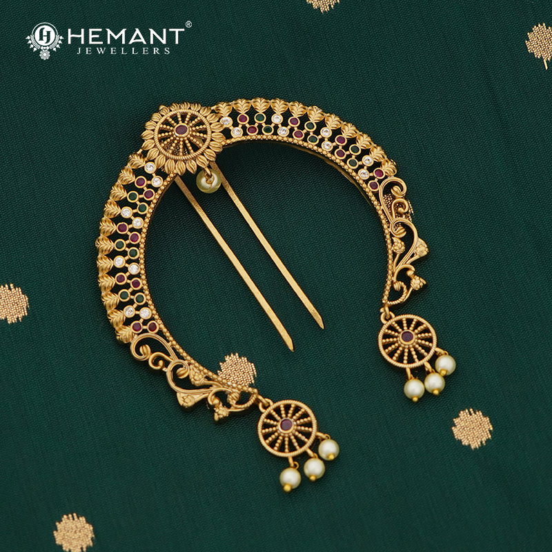 Antique Hair Brooch/Hair Pin/Ambada 4689