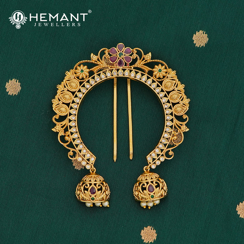 Antique Hair Brooch/Hair Pin/Ambada 4692