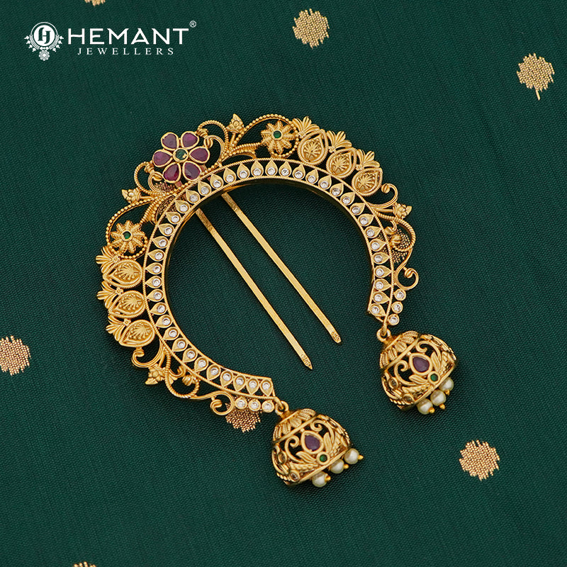 Antique Hair Brooch/Hair Pin/Ambada 4692