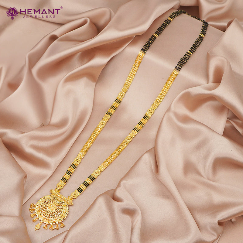 Forming Gold 36" Mangalsutra with Floral Pendant 4764