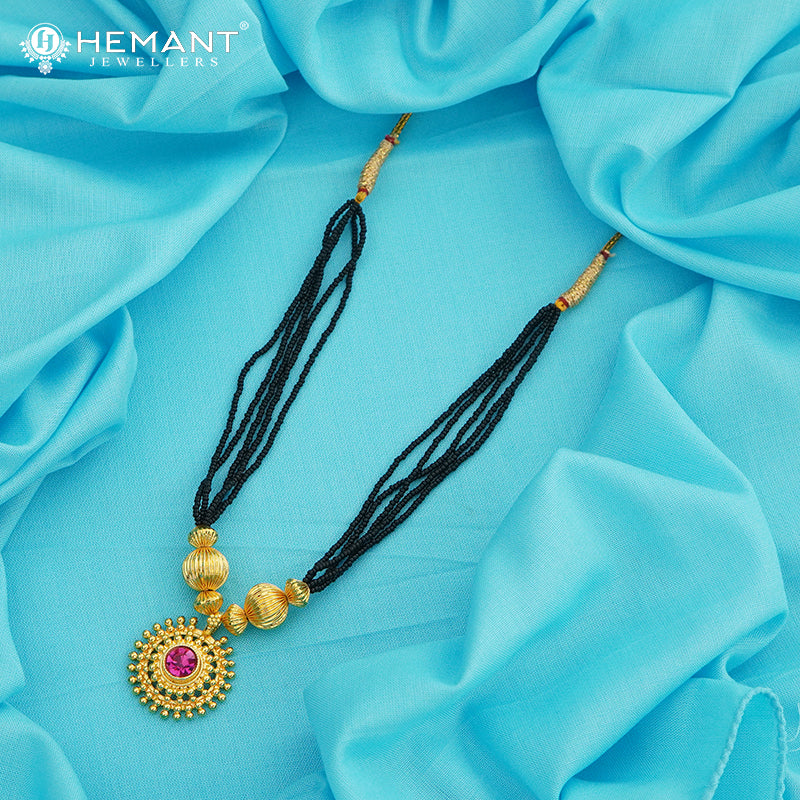 Traditional Maharashtrian Kolhapuri Mangalsutra 3 Jav Saj Rava II