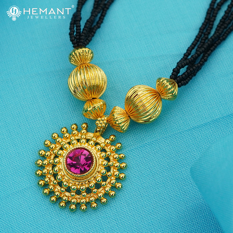 Traditional Maharashtrian Kolhapuri Mangalsutra 3 Jav Saj Rava II