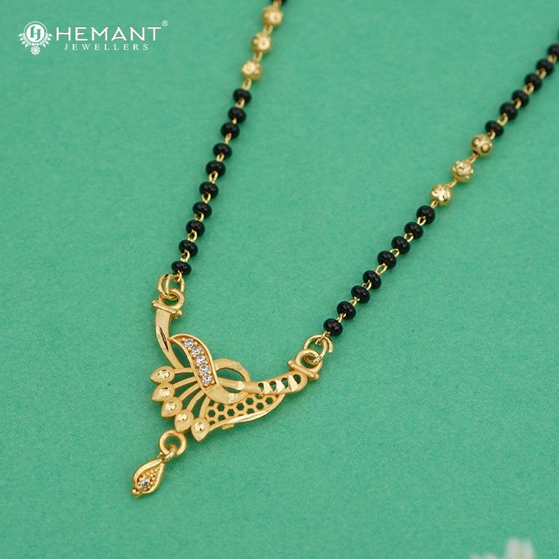Designer Mangalsutra with Geometric Pendant - 4921