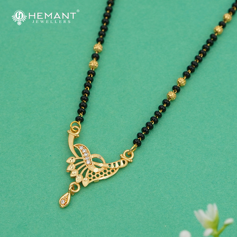 Designer Mangalsutra with Geometric Pendant - 4922