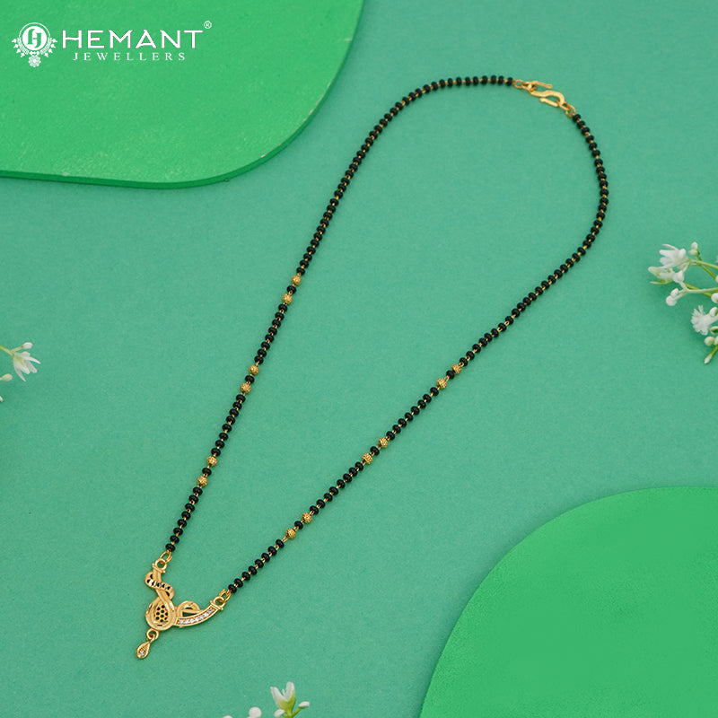 Designer Mangalsutra with Geometric Pendant - 4923