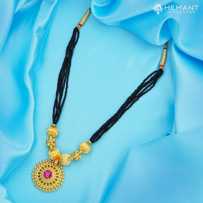 Traditional Maharashtrian Kolhapuri Mangalsutra Topra Mani Saj Rava