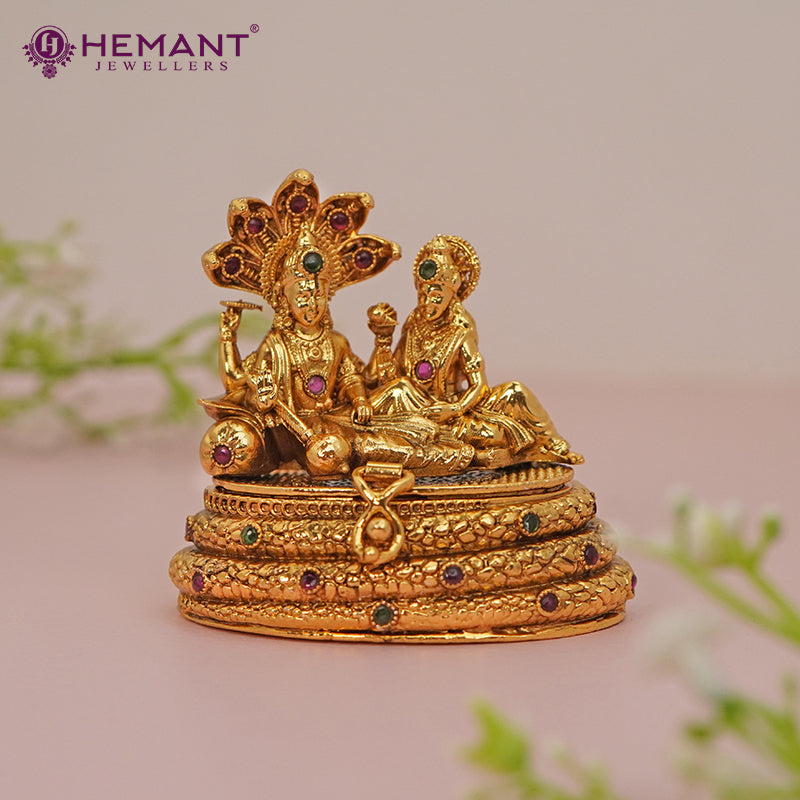 Antique Finish Decorative Kumkum / Sindoor Box - 5359