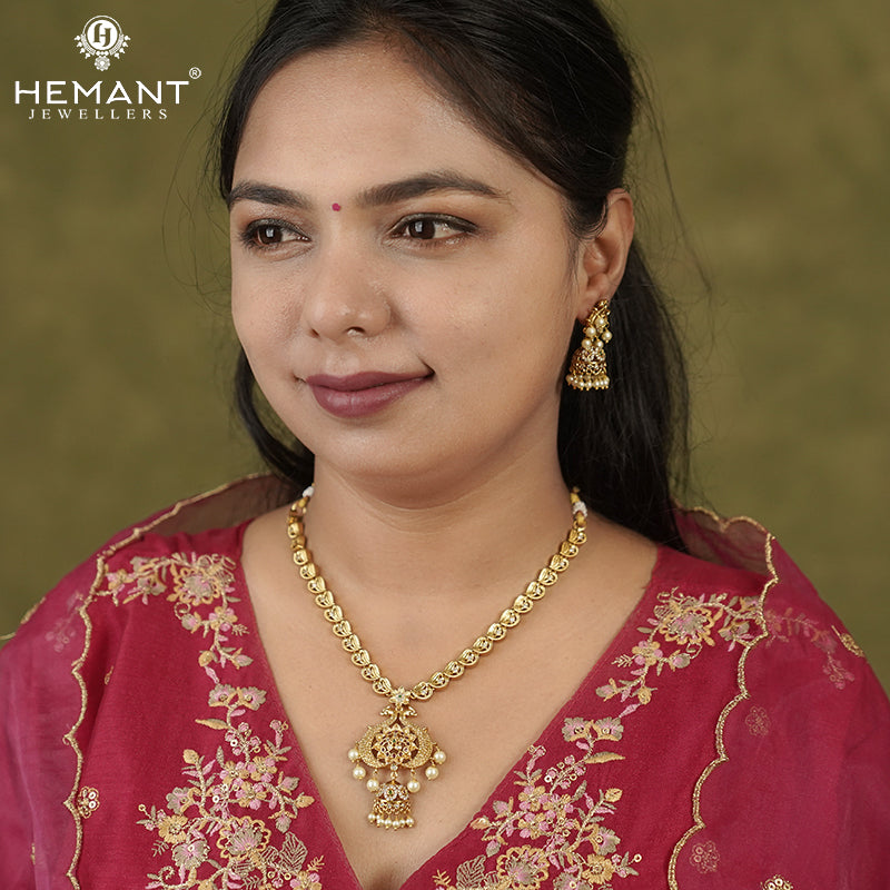 Antique Necklace Set with Earrings - 5427