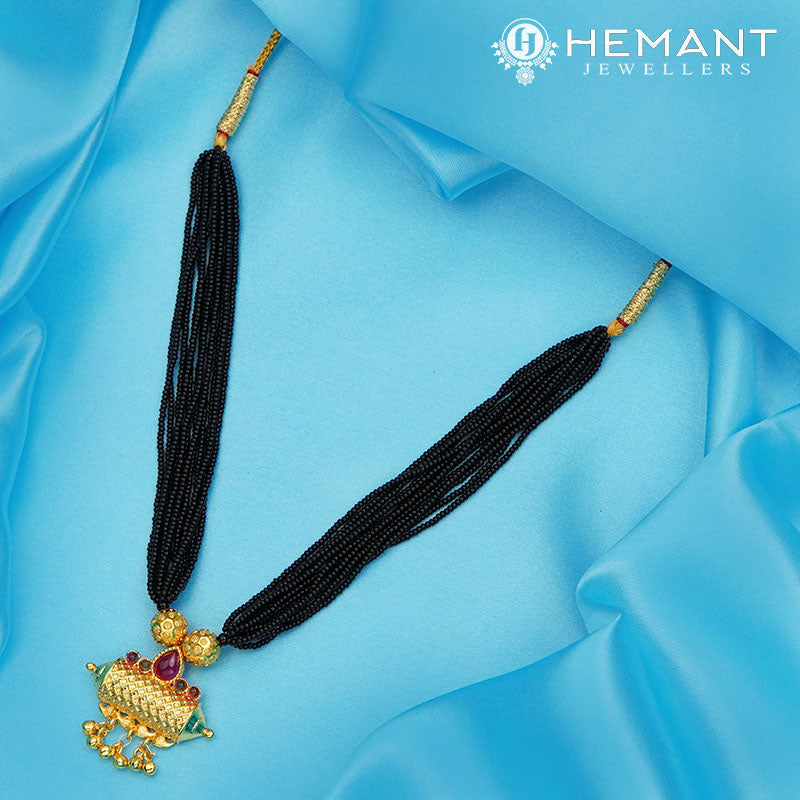 Traditional Maharashtrian Kolhapuri Mangalsutra Plain Taviz