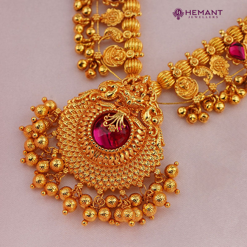 Antique Finish Saaj Jav Geru 3 Panadi 15 Pan Saj Laxmi (with earrings)