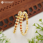 Traditional Maharashtrian Kolhapuri Bangles Moti Gopi and Stone Bangles