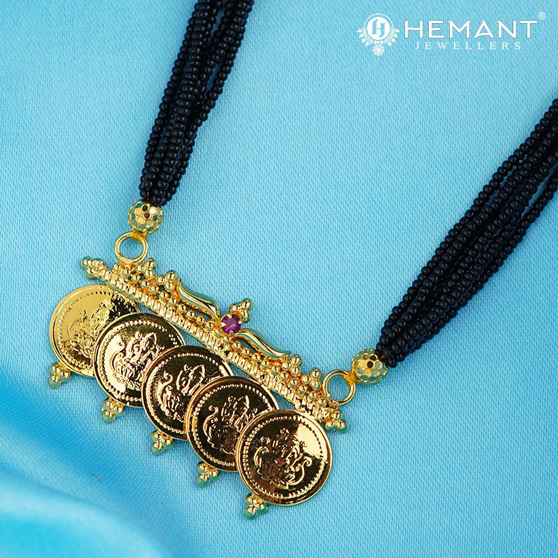 Traditional Maharashtrian Kolhapuri Mangalsutra Plain 5 Laxmi Pendal