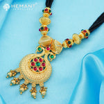 Traditional Maharashtrian Kolhapuri Mangalsutra Topra Chakri Peacock
