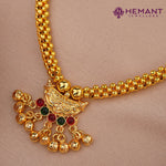 Traditional Maharashtrian Kolhapuri Micro Gold Plated Thushi 0 No. Boat