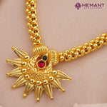 Traditional Maharashtrian Kolhapuri Micro Gold Plated Thushi 2 No. Chand Dodaka