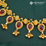 Traditional Maharashtrian Kolhapuri Peti Har 17 Panadi (with earrings)