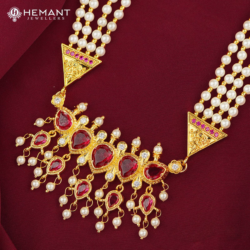 Traditional Maharashtrian Kolhapuri Rani Har Moti Puneri 5 Stone