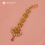 Antique Bridal Combo Necklace Set with Earrings and Maang Tikka - 5404