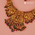 Antique Combo Necklace Set with Earrings - 5473