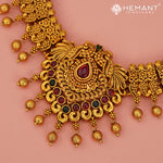 Antique Combo Necklace Set with Earrings - 5458