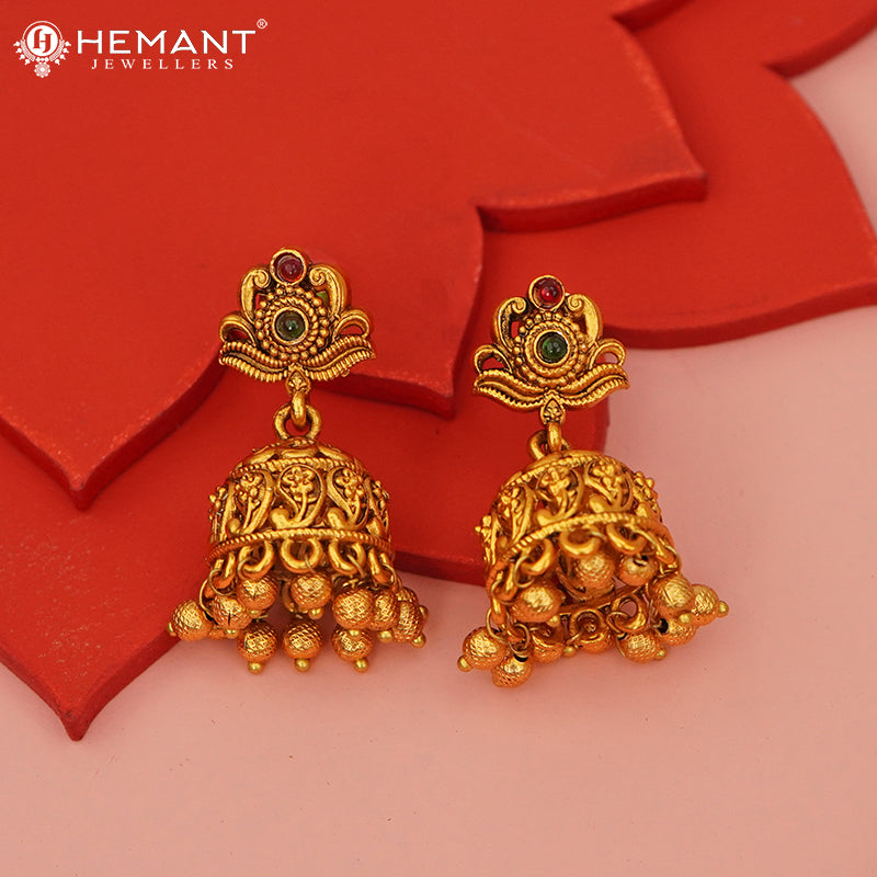 Antique Combo Necklace Set with Earrings - 5458