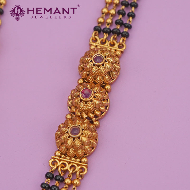 Antique Long Mangalsutra - 4956