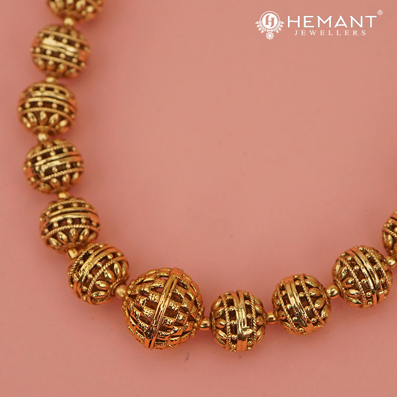 Antique Long Necklace Set with Earrings - 3961-79 