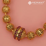 Antique Long Necklace Set with Earrings - 3970-76 