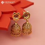 Antique Long Necklace Set with Earrings - 3972-88 