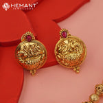 Antique Long Necklace Set with Earrings - 3992-4630 