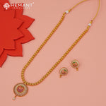 Antique Long Necklace Set with Earrings - 3995