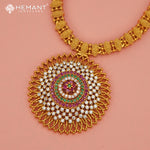 Antique Long Necklace Set with Earrings - 3957