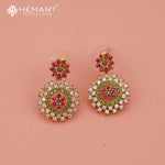 Antique Long Necklace Set with Earrings - 3957