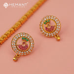Antique Long Necklace Set with Earrings - 3995
