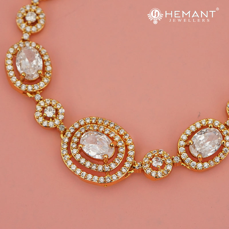 Antique Necklace Set with Earrings - 3934-49 