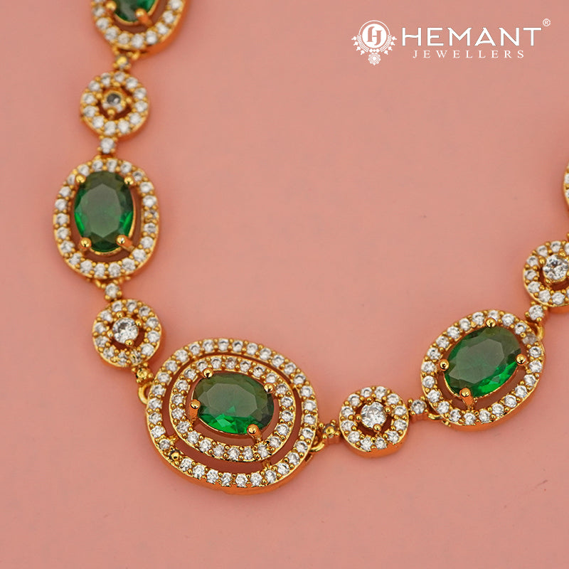 Antique Necklace Set with Earrings - 3934-49 