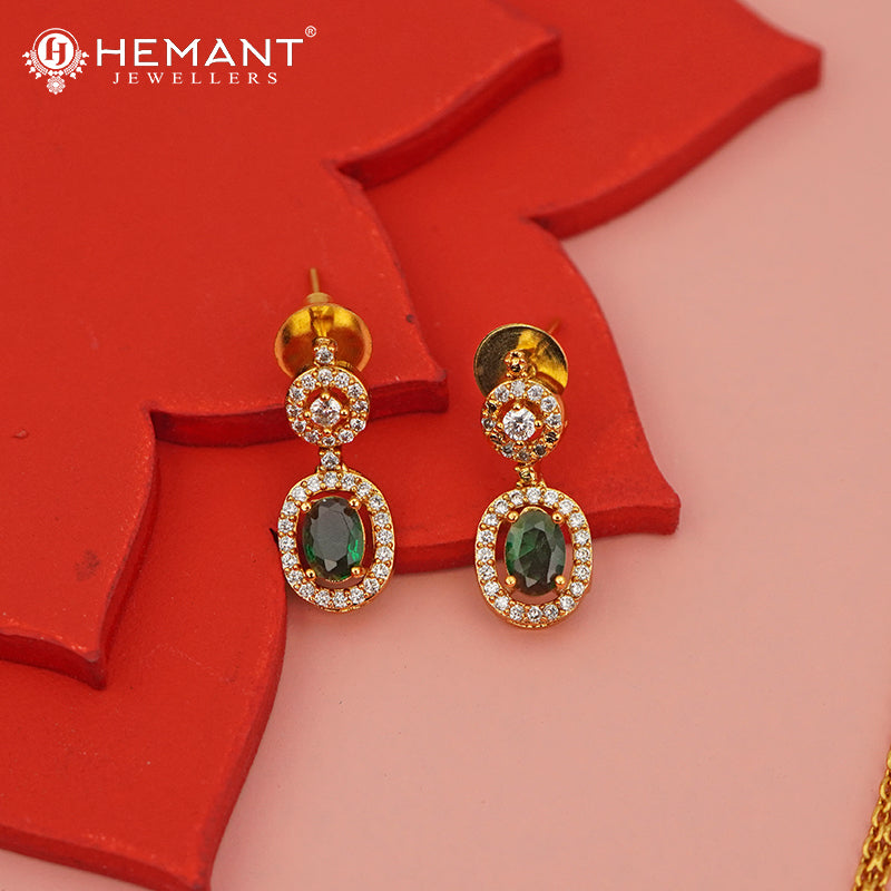 Antique Necklace Set with Earrings - 3934-49 