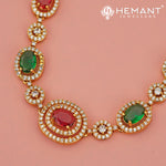Antique Necklace Set with Earrings - 3934-49 