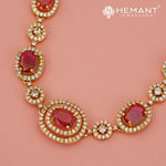 Antique Necklace Set with Earrings - 3934-49 